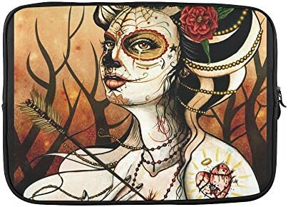 SLsenD Custom Day of the Dead Water Resistant Computer Bag Laptop Sleeve Notebook Case Cover