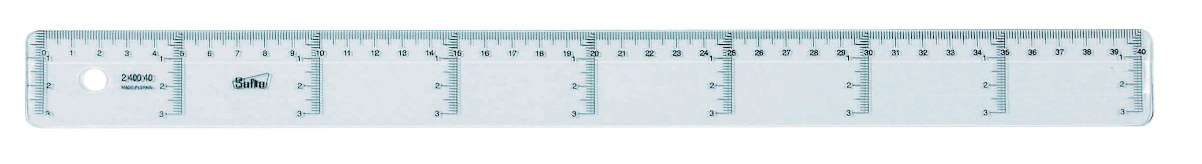 SAFTA 40 cm ruler, glass