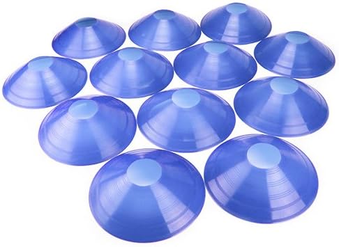 Set of 12 Soft Plastic Field Disc Cones by Crown Sporting Goods