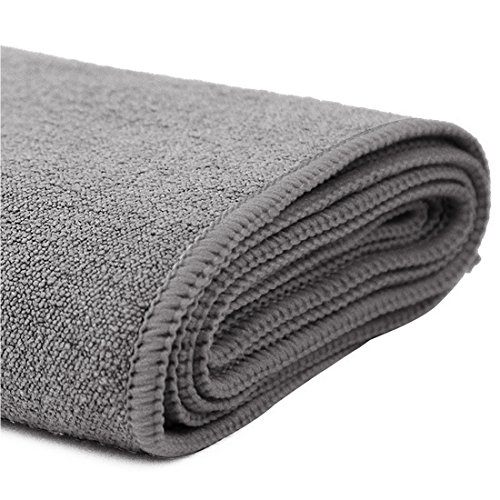 5BILLION Microfiber Yoga Towel for Yoga Mat - 72" X 24" - Gray - Hot Yoga Towel, Bikram Yoga Towel, Ashtanga Yoga Towel