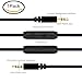 BestGot (1-Pack) AUX cord Audio Cable 3.5mm Headphones cord with Microphone In-line Volume (4.3ft / 1.3m) for Headphones, iPods, iPhones, iPads, Home / Car Stereos and More (Black)