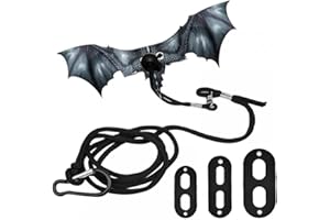 MIOYOOW Bearded Dragon Leash, Adjustable Portable Reptile Leash with Cool Wings for Gecko, Bearded Dragon, Iguana, Hamster, Guinea Pig (S+M+L)