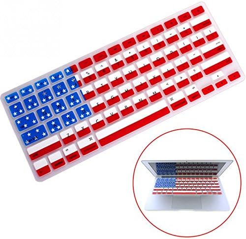 NeeJee US Stars and Stripes Flag Keyboard Protector Cover-Silicone Guard for Apple Macbook Air/Pro (13 inch)