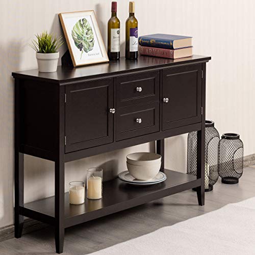 Giantex Buffet Sideboard, Wood Storage Console Table with