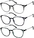 Success Eyewear Reading Glasses 3 Pair Stylish Color Readers Fashion Glasses for Reading Men & Women Set of Black, Navy, and Green 1.75
