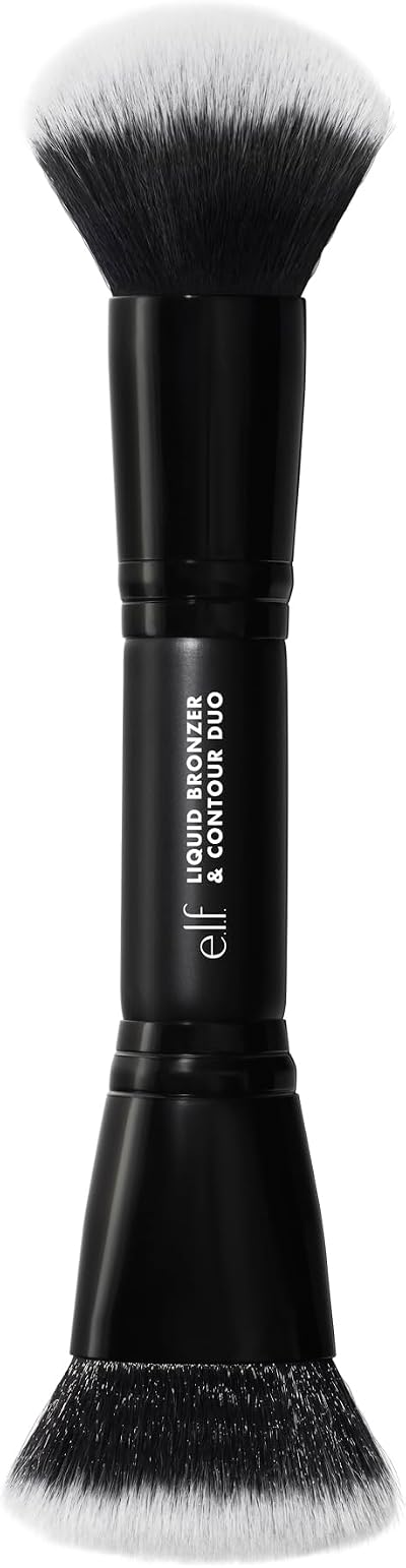 e.l.f. Camo Liquid Bronzer & Contour Duo Brush Dual-Ended Face Makeup Brush