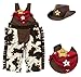 stylesilove.com Infant Toddler Baby Boy Sheriff Cowboy Overalls, Hat and Handkerchief 3-pc (95/18-24 Months) Brown
