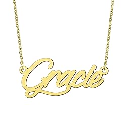 BYBWBL Gracie Name Pendant Necklace 18k Gold Plated