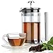 8 Cup French Press Coffee and Tea Maker- Borosilicate Glass Carafe- Stainless Steel Components- FDA Approved Manual Machine- Heat Resistant Handle- Dishwasher Safe- Best for Fast and Hot Brew (34oz)
