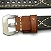 ZLIMSN Thick Genuine Leather Brown Black Watch Band Strap Stainless Steel Buckle 20 mm 22mm 24mm 26mm