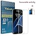 Galaxy S7 Glass Screen Protector (Full Screen Coverage),Tempered Glass Screen Protector - YELUN 9H Hardness Tempered Glass Bubble-free Arc Edge Design Screen Protector for Samsung Galaxy S7(Clear)