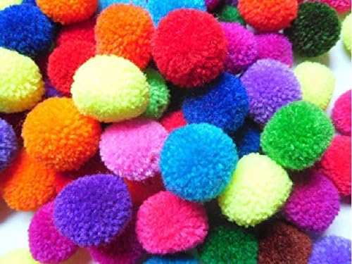 Rasmy candles Home Decors Woolen Yarn POM POM (rc 191, Multicolour, 20mm) - 100pcs