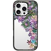 CASETiFY Impact Case for iPhone 16 Pro [Slim / 8.2 ft. 4X Military Grade Drop Protection/Wireless Charging Compatible] - My Succulent Garden - Clear Black