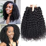 Brazilian Virgin Hair Kinky Curly 100% Unprocessed Remy Virgin Cheap Human Hair Weave Extensions,Natural Black Human Hair Weave