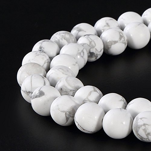 Beautiful Natural Agate Beads Round Loose Beads for Jewelry Making, Howlite 8mm