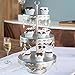 'Sophia Collection'' 3 Tier Dessert Stand, Cupcake Tower with Crystal Beads and Dangles, 22