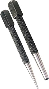 Draper 4 Piece Cupped Nailsets 1.5 to 5.0 mm Marking Tools Knurled Body view 3
