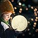 Global-Store 3D Moon Lamp Baby Night Light Remote Control, White and Warm White with Adjustable 7 Colors Rechargeable and Timer(5.9Inch)