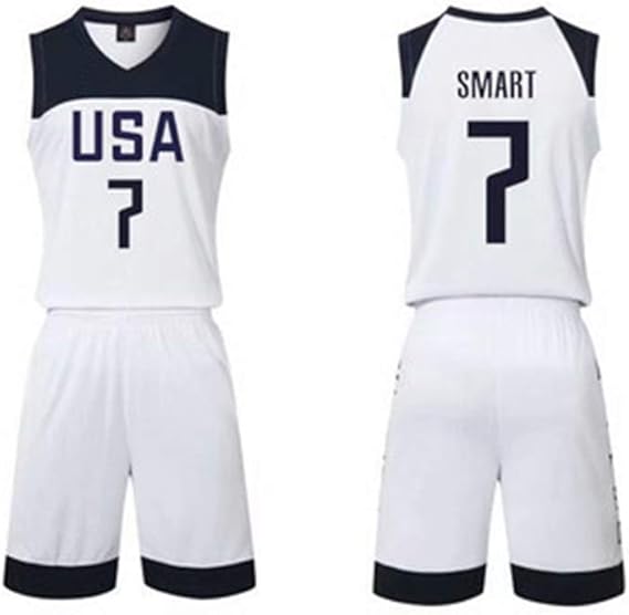 Herren Basketball Bekleidung Basketball T Shirt Us Team Smart 7th Herren Sportbekleidung Bequem Und Bequem Wild Basketball Spieler Kleidung Geschenk Gr Xxl Weiss Amazon De Bekleidung