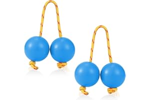 2 Pairs of Aslatuas Rhythmic Ball, Kashaka Shaker Instrument Classical African Shaker Rattle Hand Percussion for Kids Adults 