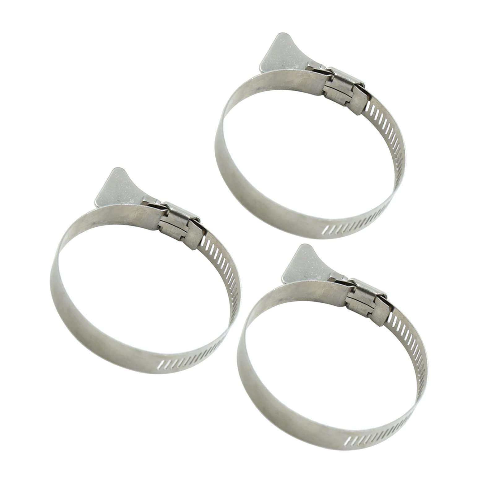 METALLIXITY Adjustable Hose Clamps(65mm - 89mm/2.55" - 3.5") 3Pcs, Metal Clip - for Home Garden Tube Pipe Fastening