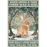 Metal Sign Rabbit Once Upon A Time Tin Signs New Year Easter Wall Decoration Bar Pub Family Cafe Signs Men Cave Best Gifts fo