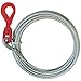 VULCAN Winch Cable - Self-Locking Swivel Hook - Galvanized Steel Core - 3/8 Inch x 75 Foot - 14,000 Lbs. Minimum Breaking Strength
