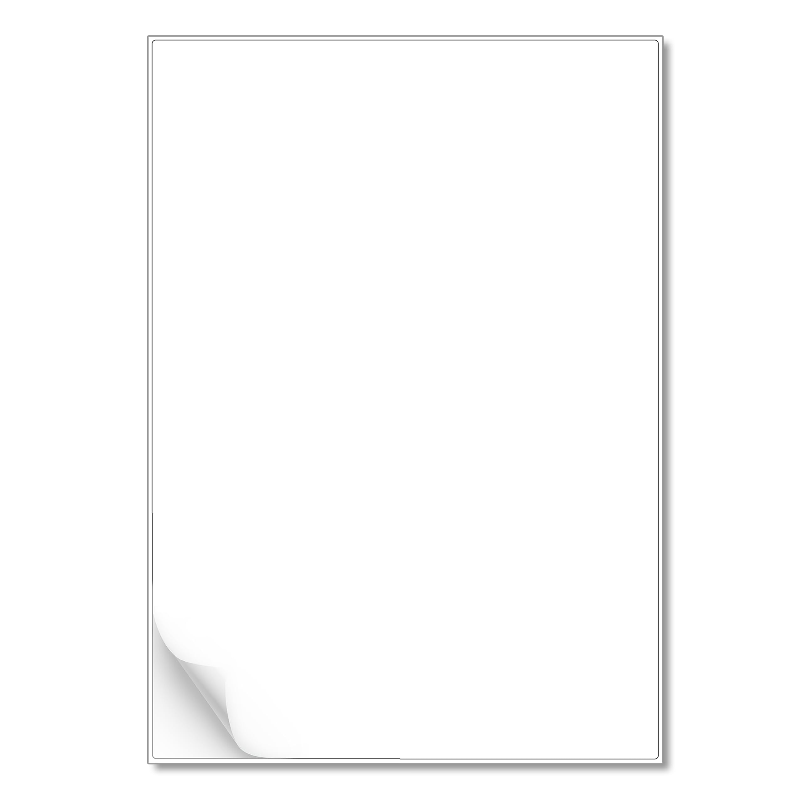 L LIKED A4 Self Adhesive Address Labels, 1 Label Per Sheet, 100 Sheets, Printable Sticker Paper for Laser & Inkjet Printer (100 Labels)