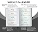 2021 Planner - Premium Weekly Monthly Undated Planner with Black Edges - 12 Month Productivity Organizer by Bullet Keeper. A5 Black Vegan Leather Hardcover (Black)