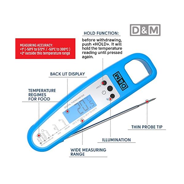 DM-Digital-Meat-Thermometer–Instant-Read-Foldable-Ideal-as-Internal-Meat-Thermometer-Grill-Thermometer-Cooking-or-Kitchen-Thermometer–Food-safe-Sturdy-Steel-Meat-Thermometer-Probe