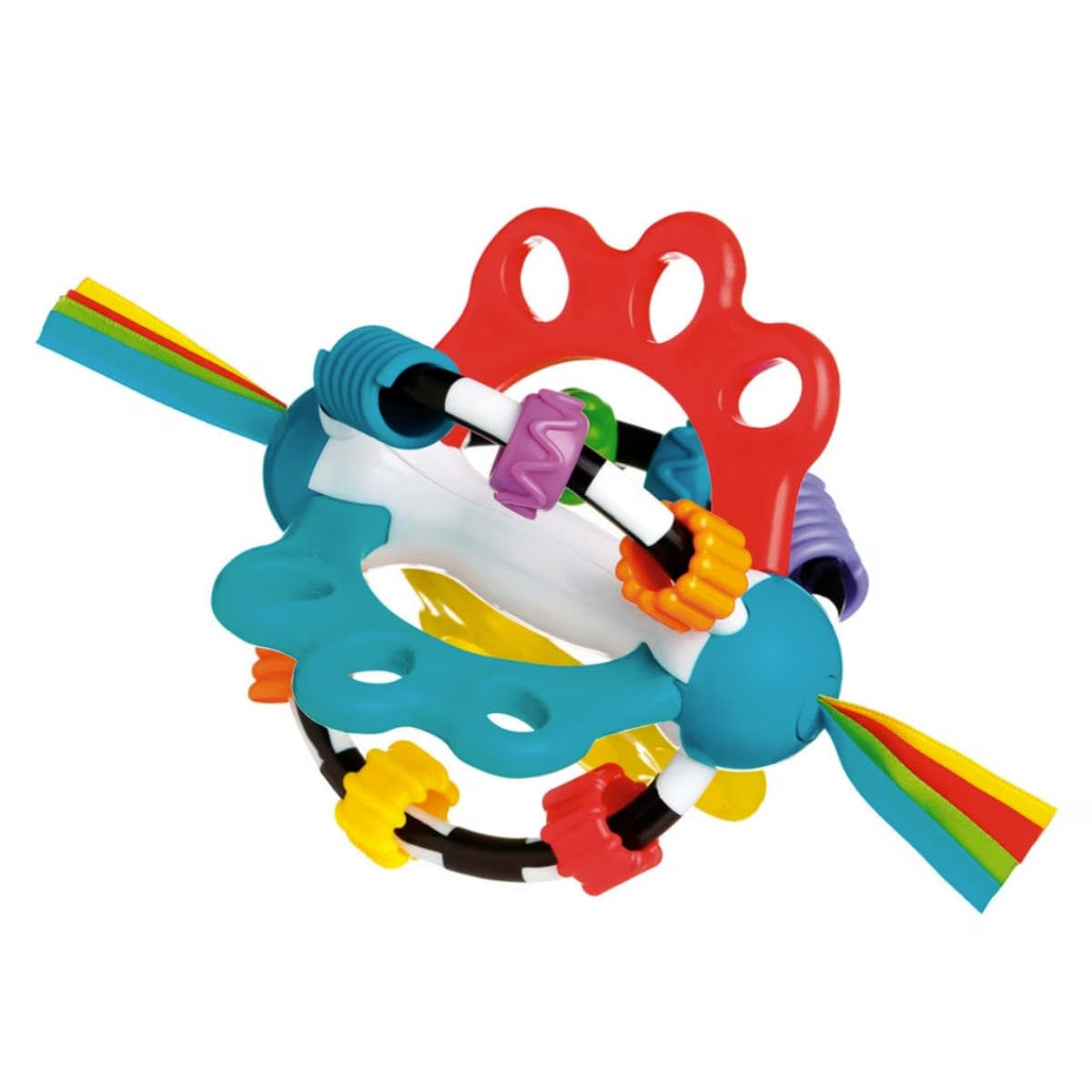 Playgro Rattle Ball, BPA From 6 Months, Explor-a-Ball, Multicoloured, 40122