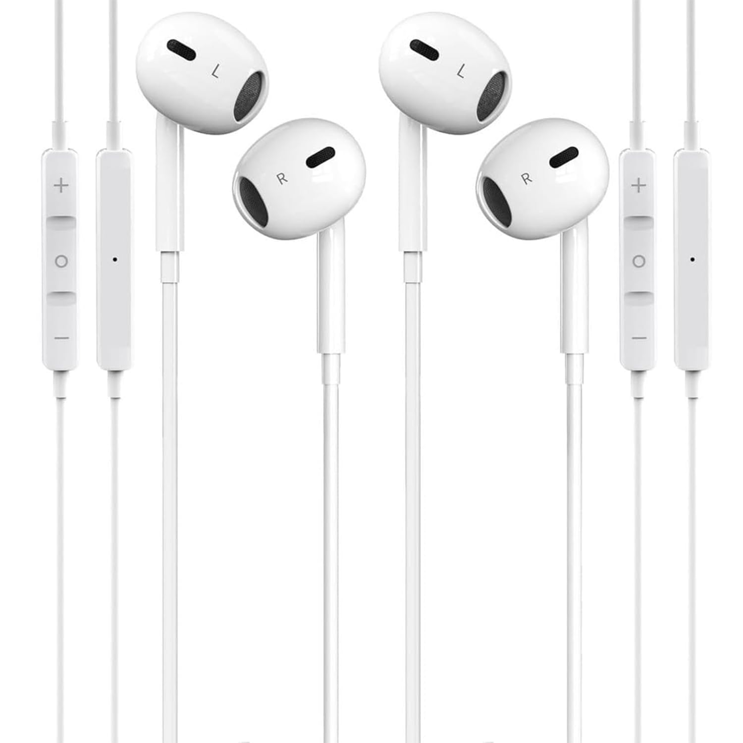 Photo 1 of 2 Packs Wired Headphones for iPhone Earbuds with Built-in Microphone & Volume Control HiFi Stereo Noise Reduction Earphones Compatible with iPhone 14/13/12/11/XR/XS/X/8/7/SE All iOS, Plug and Play