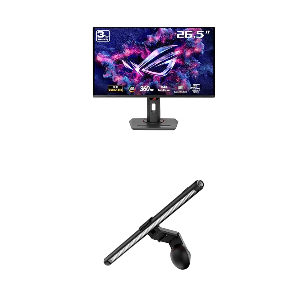 ASUS ROG Strix 27” 1440P OLED Gaming Monitor (XG27ACDNG) ROG Aura Monitor Light Bar (ALB01) Image