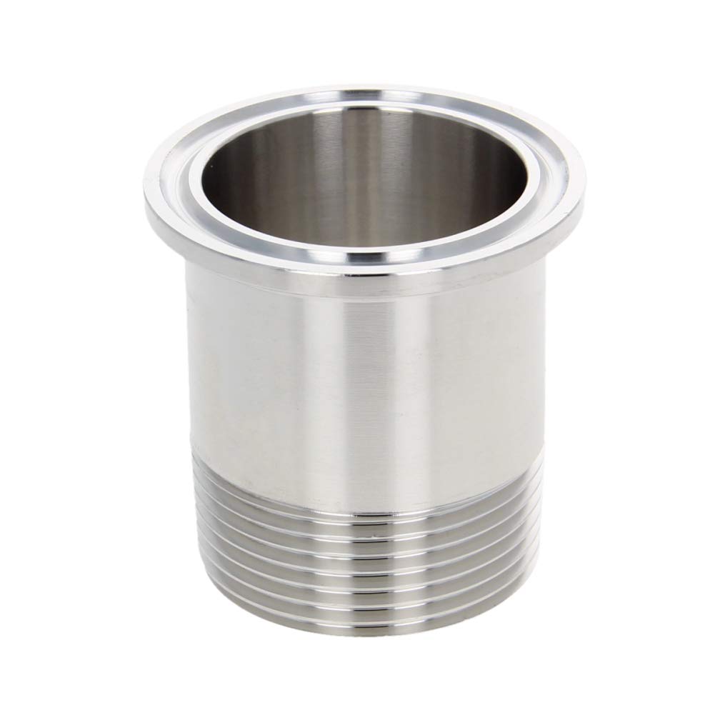 Othmro 1-1/4NPT Male Threaded Pipe Fitting Connector to CLAMP (OD 50.5mm Ferrule)