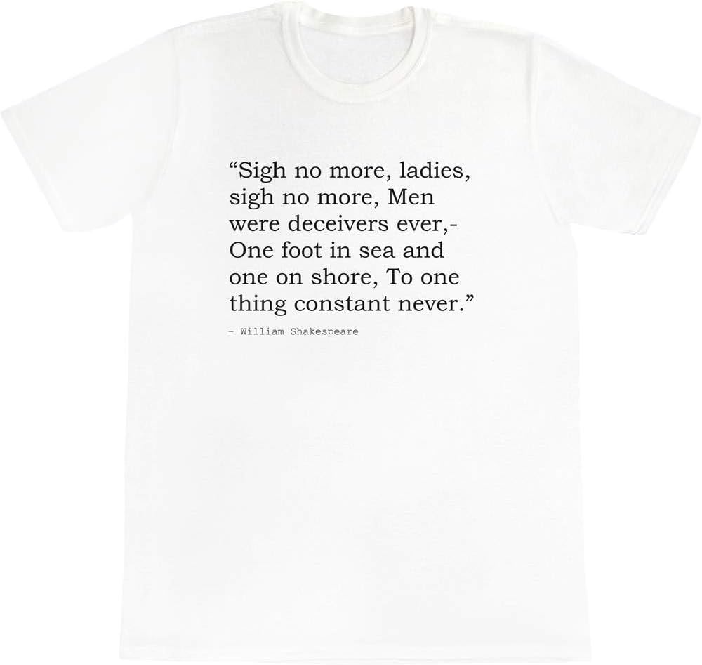 Heren Citaat Door William Shakespeare Katoen TShirt voor Heren Citaat Door William Shakespeare Katoen TShirt voor