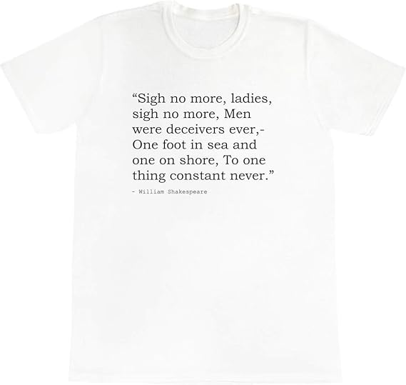 Heren Citaat Door William Shakespeare Katoen TShirt voor Heren Citaat Door William Shakespeare Katoen TShirt voor