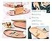 boweiwj Stainless Steel Towel Tray Storage Tray Tray Dish Plate Tea Tray Fruit Trays Cosmetics Jewelry Organizer Rose Gold Oval Tray 9in
