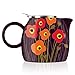 Tea Forte PUGG 24oz Ceramic Teapot with Improved Stainless Tea Infuser, Loose Leaf Tea Steeping For Two, Poppy Fields
