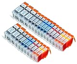 25 Pack Compatible Canon CLI 8 , CLI-8 , CLI8 , PGI 5 , PGI-5 , PGI5 5 Cyan, 5 Magenta, 5 Yellow, 5 Small Black, 5 Big Black for use with Canon Pixma iP4200, Pixma iP4300, Pixma iP4500, Pixma iP5200, Pixma iP5200R, Pixma MP500, Pixma MP530, Pixma MP600, Pixma MP610, Pixma MP800, Pixma MP800R, Pixma MP810, Pixma MP830, Pixma MX850. Ink Cartridges for inkjet printers. PGI-5BK, CLI-8BK, CLI-8C, CLI-8M, CLI-8Y © Blake Printing Supply