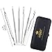 Blackhead Remover Tools , Acne Pimple Comedone Extractor, Stainless Steel Blackhead Remover Tool Kit Set of 6Pcs ,Whitehead Removal Tool , Professional Extractor Tweezer Treatment kit + 2Pcs Nose Mask