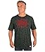 NHL Chicago Blackhawks Glorious Finish Short Sleeve Crew Neck Tee, Large, Hyper Charcoal Slub