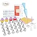 Cake Decorating Supplies Kit - IEFWELL Icing Piping Bags Tips Pastry Bags Silicone Muffin Cups, 52 Pack Baking Supplies