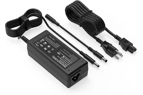 SLE-TECH 65W 45W Laptop Charger Replacement for Dell Inspiron 15 3000 5000 7000,Latitude, Vostro,XPS Series - 19.5V 3.34A Round Tip Power Adapter AC Cord - 8.8ft Total Length（7.4mm and 4.5mm）