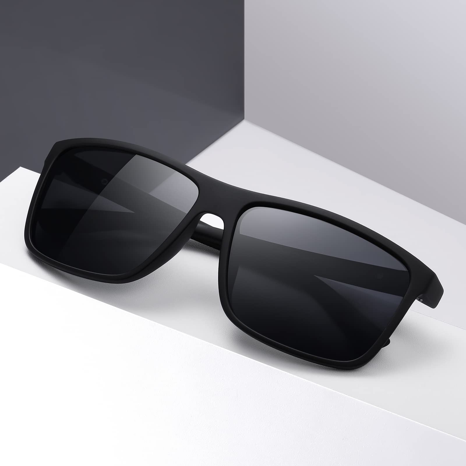 Sunglasses Men Polarized Sunglasses for Mens and Womens,Black Retro Sun Glasses Driving Fishing UV Protection