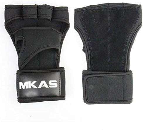 New Ventilated Weight Lifting Gloves-Full Palm Protection &amp; Extra Grip,for Fitness, WOD, Weightlifting, Gym Workout &amp; Powerlifting - Split leather Padding to avoid Calluses (Black, L)