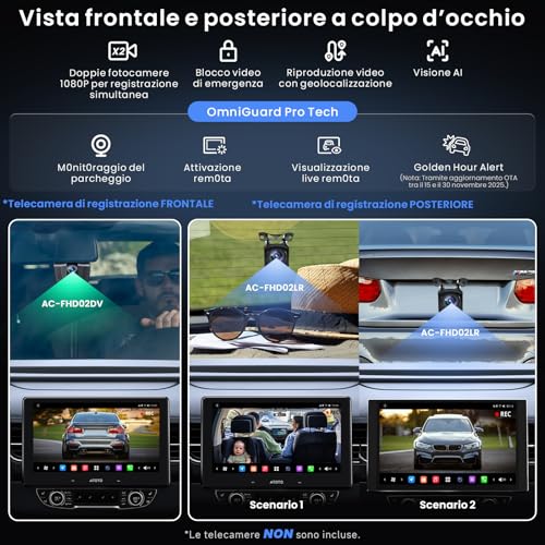 ATOTOZONE X10 10 Inch Android Car Radio, Floating Screen, 1 DIN / 2 DIN, AI Agent & AI Vision, LiveView Re-bike, Parking Surveillance, 4G LTE, 8G+128G, Audio 7.1.2 ch, CarPlay & Android Wireless Car