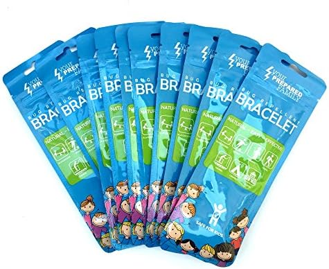 Travel Insect Repellent Bracelet,100% Natural Citronella Oil for Best Mosquito Control- Non-Toxic Deet-Free Soft Micro Fiber Bug Band for Child or Adult. Set Your Family Free From Pests now! (10 Pack)