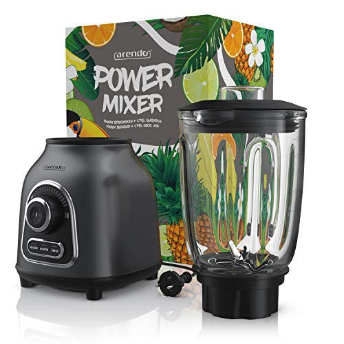 Arendo - Standmixer Edelstahl - Hochleistungsmixer - 1400 Watt - 24.000 U min - Mixer inkl. 1,75 l Glasbehälter… – Bild 6