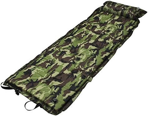 HILLPOW Lightweight Comfortable Self-Inflating Air Sleeping Pad for Camping and Backpacking (camouflage)