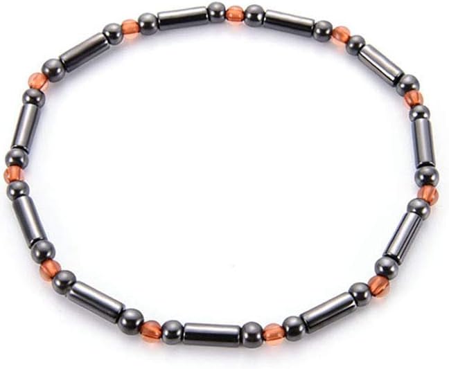 HYhy Unisex Magnetic Long Round Beads Anklet Elastic Rope Beads Bracelet Women Men Jewelry Accessoies